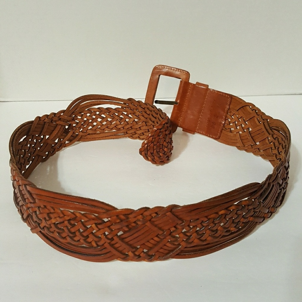 9872 - GENUINE LEATHER WOVEN BELT